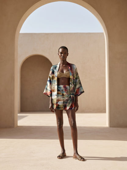 POSITANO KISA Kimono&ŞORT TAKIM