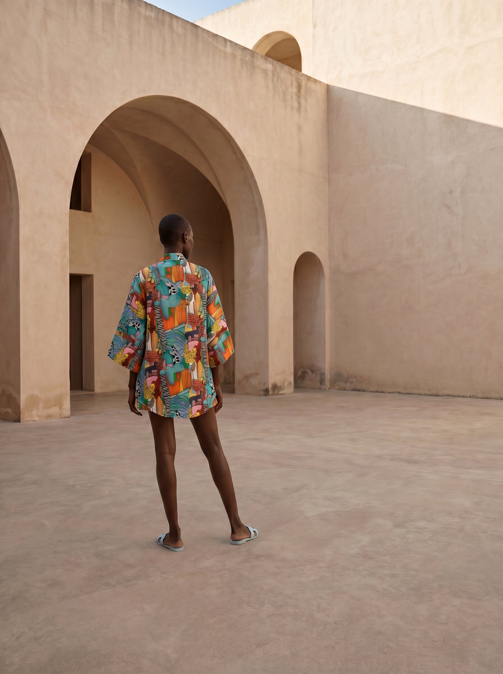 AMALFI KISA KIMONO&ŞORT TAKIM