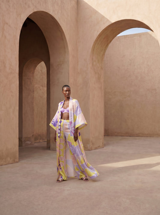PORTOFINO UZUN Kimono&PANTOLON TAKIM