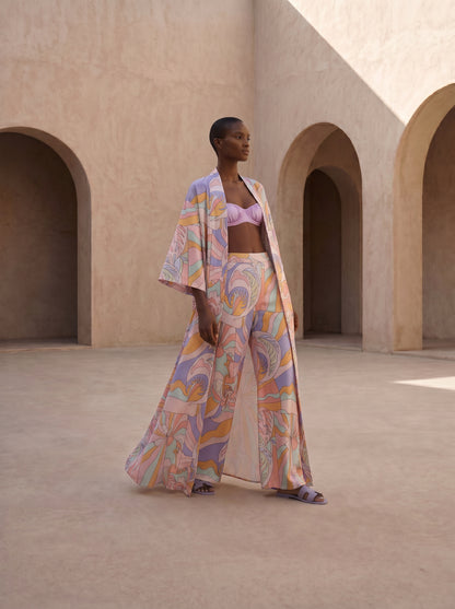 ELBA UZUN Kimono&PANTOLON TAKIM