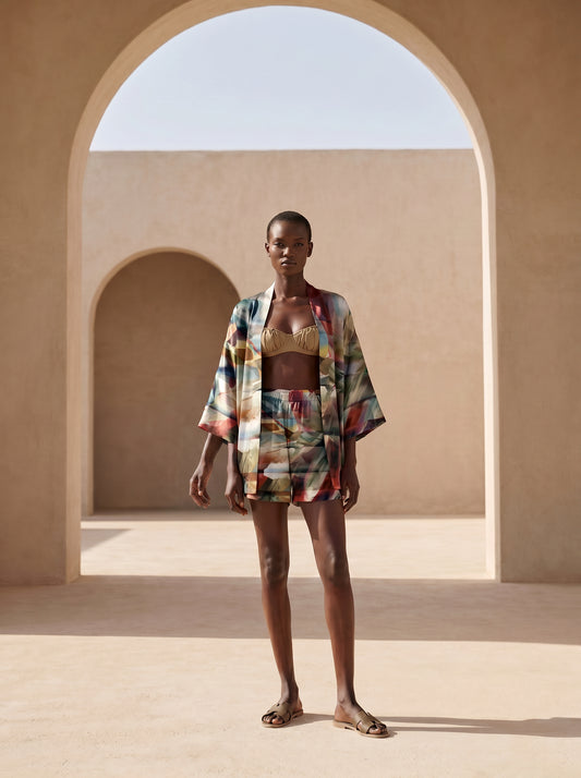 POSITANO KISA Kimono&ŞORT TAKIM