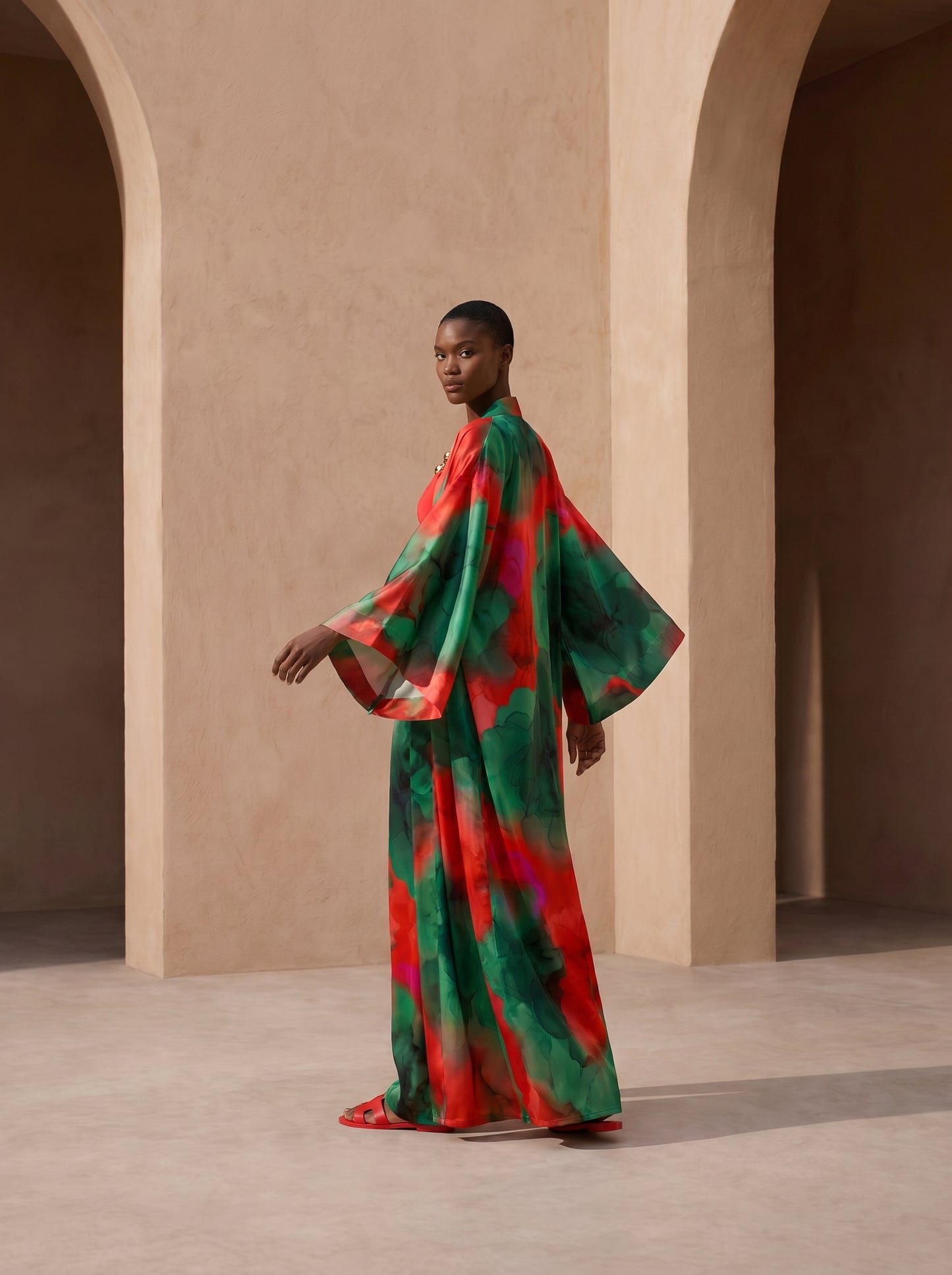 SANTORINI UZUN Kimono&PANTOLON TAKIM