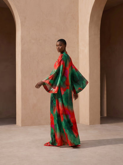 SANTORINI UZUN Kimono&PANTOLON TAKIM