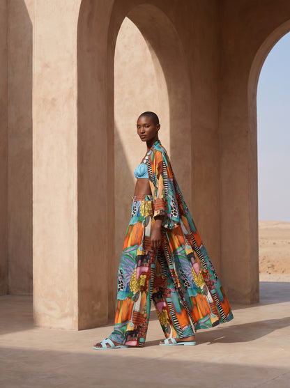AMALFI UZUN Kimono&PANTOLON TAKIM