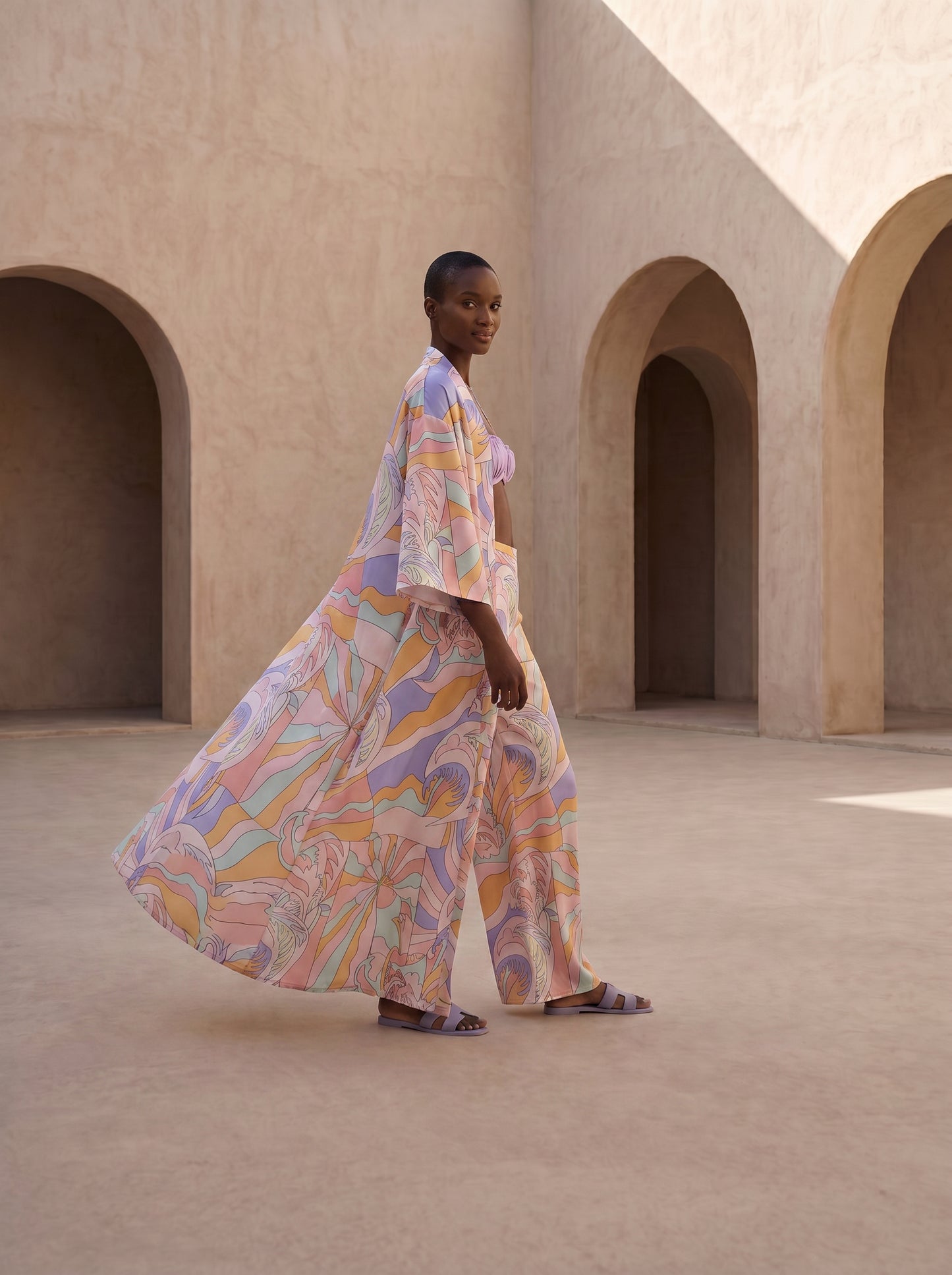 ELBA UZUN Kimono&PANTOLON TAKIM