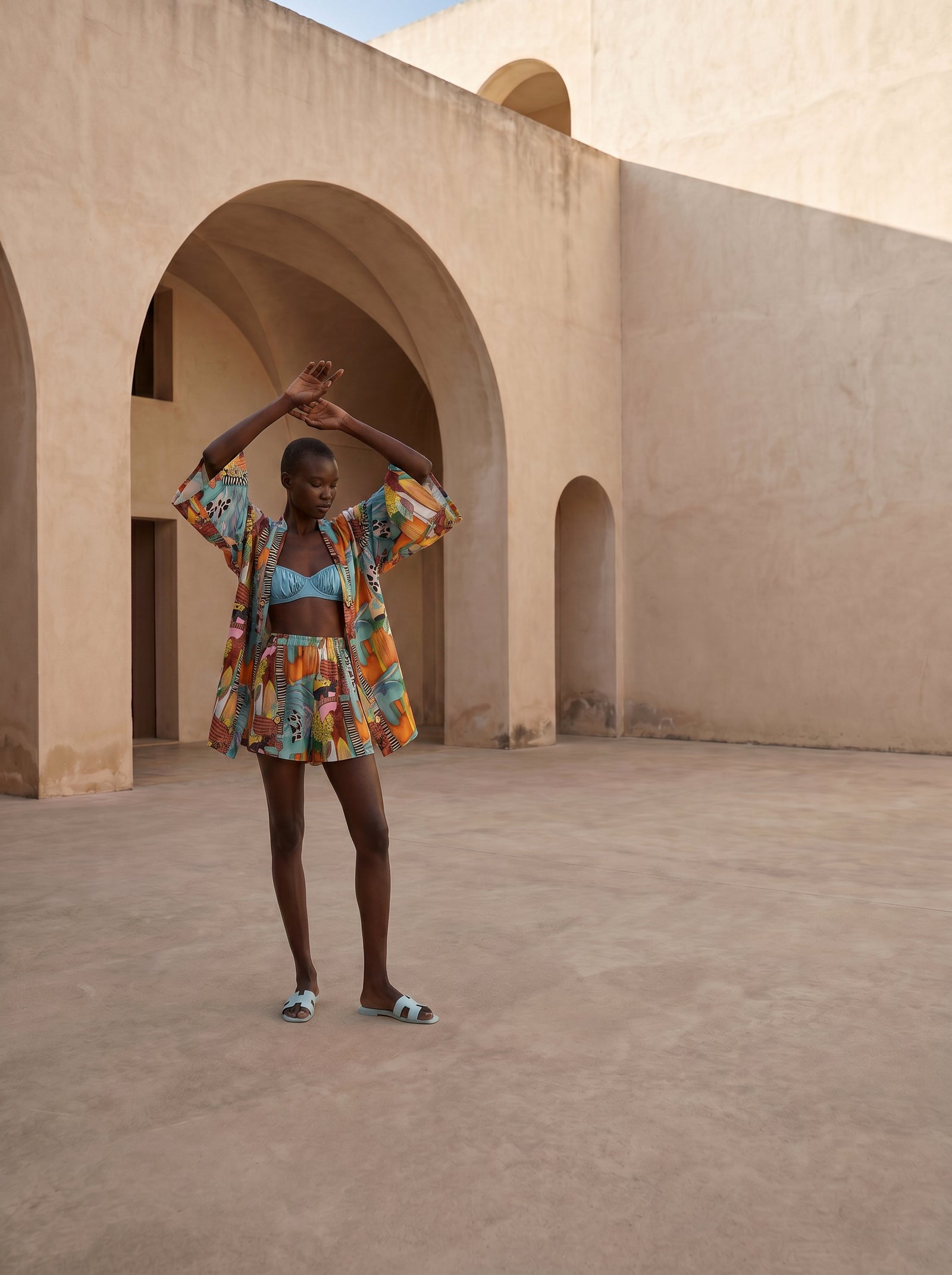 AMALFI KISA KIMONO&ŞORT TAKIM