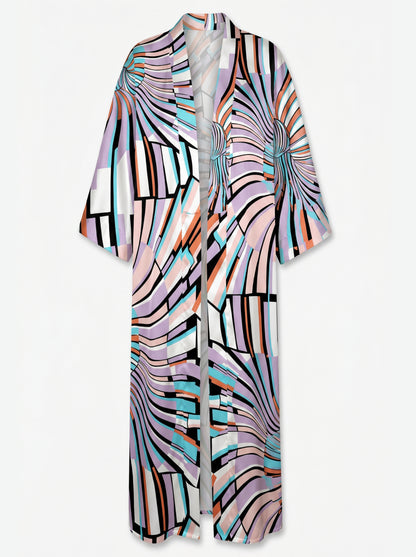 SPLIT BÜZGÜLÜ UZUN Kimono&PANTOLON TAKIM