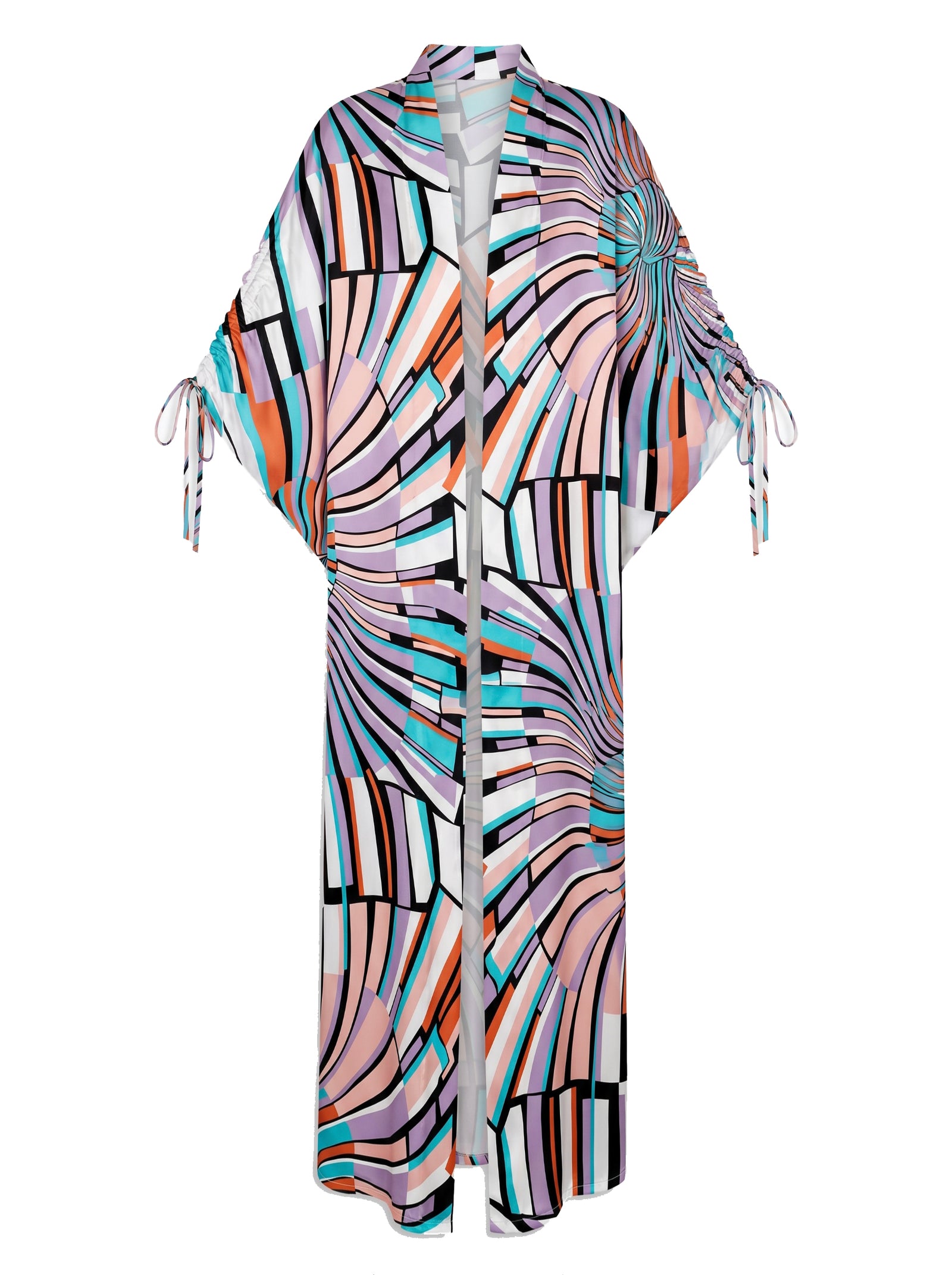 SPLIT BÜZGÜLÜ UZUN KIMONO&PANTOLON TAKIM