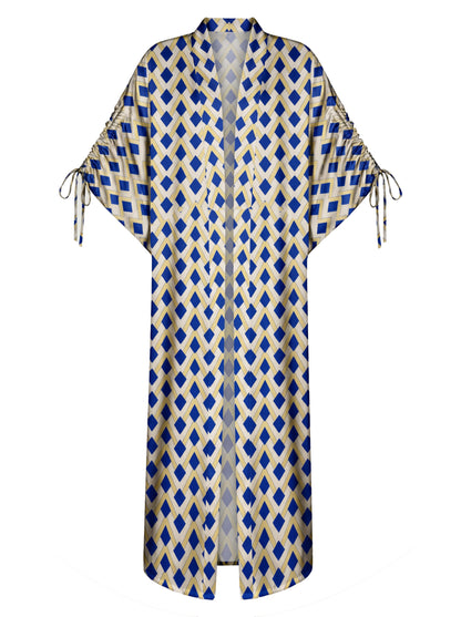 NICE BÜZGÜLÜ UZUN KIMONO&PANTOLON TAKIM