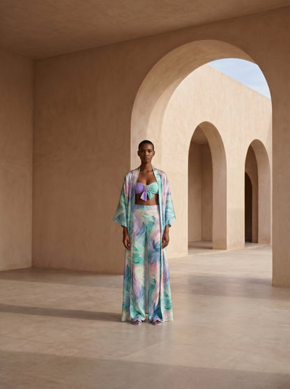 JEJU UZUN KİMONO&PANTOLON TAKIM