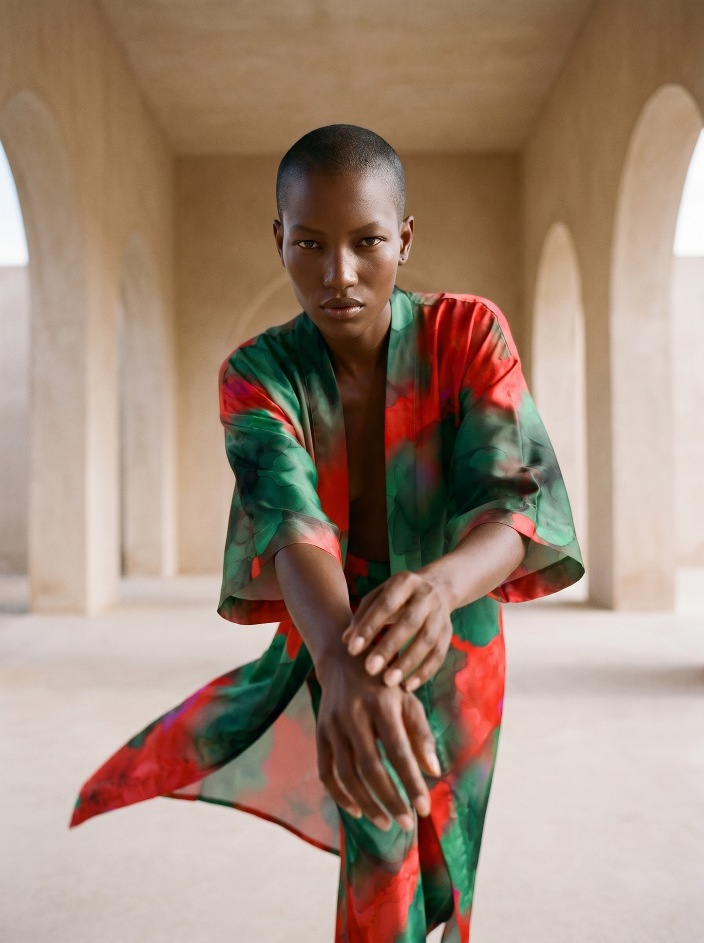 SANTORINI UZUN Kimono&PANTOLON TAKIM