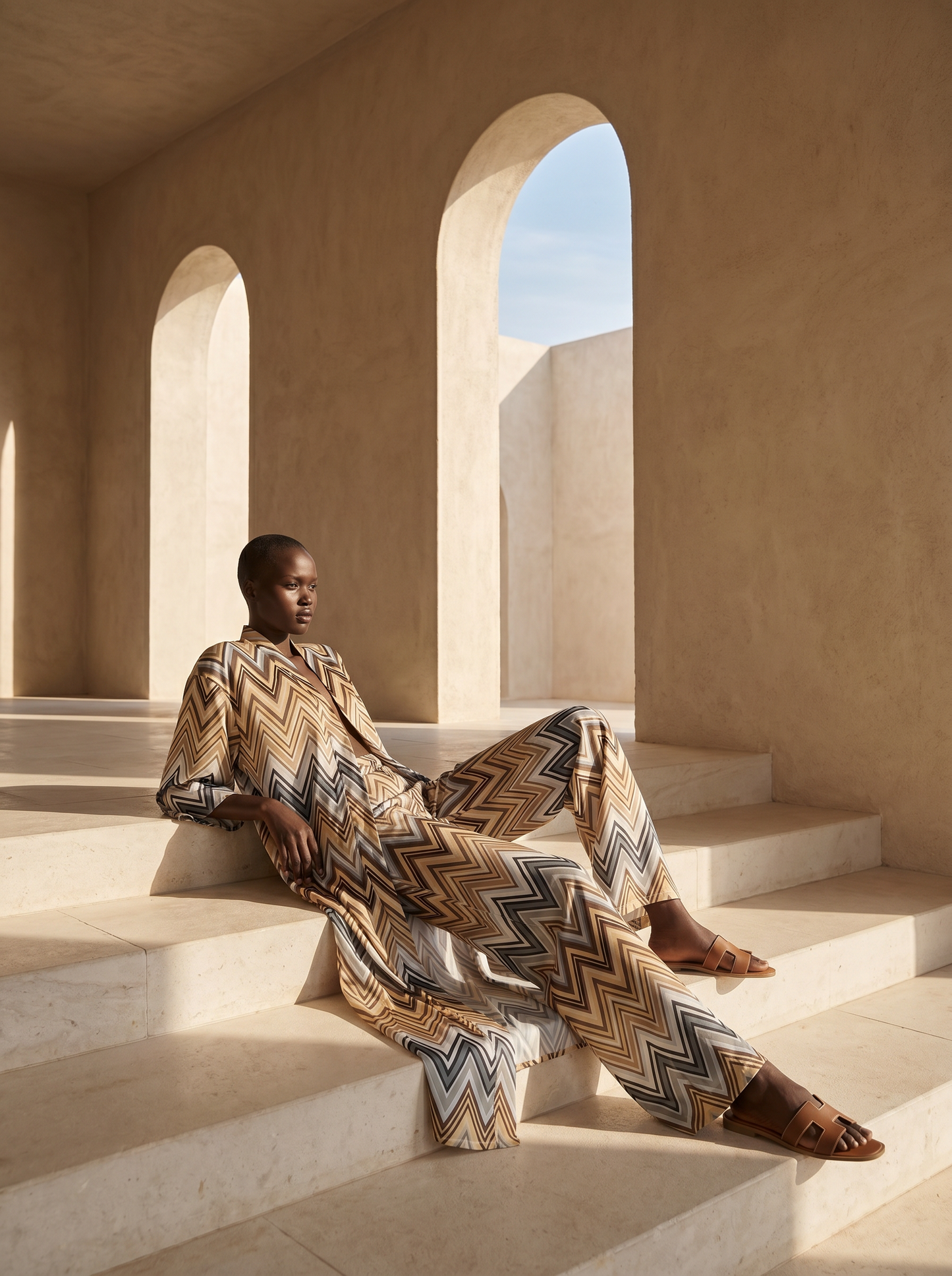 MONACO BÜZGÜLÜ UZUN Kimono&PANTOLON TAKIM