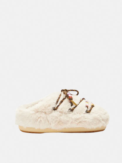 Mule Cream Faux Fur Beads