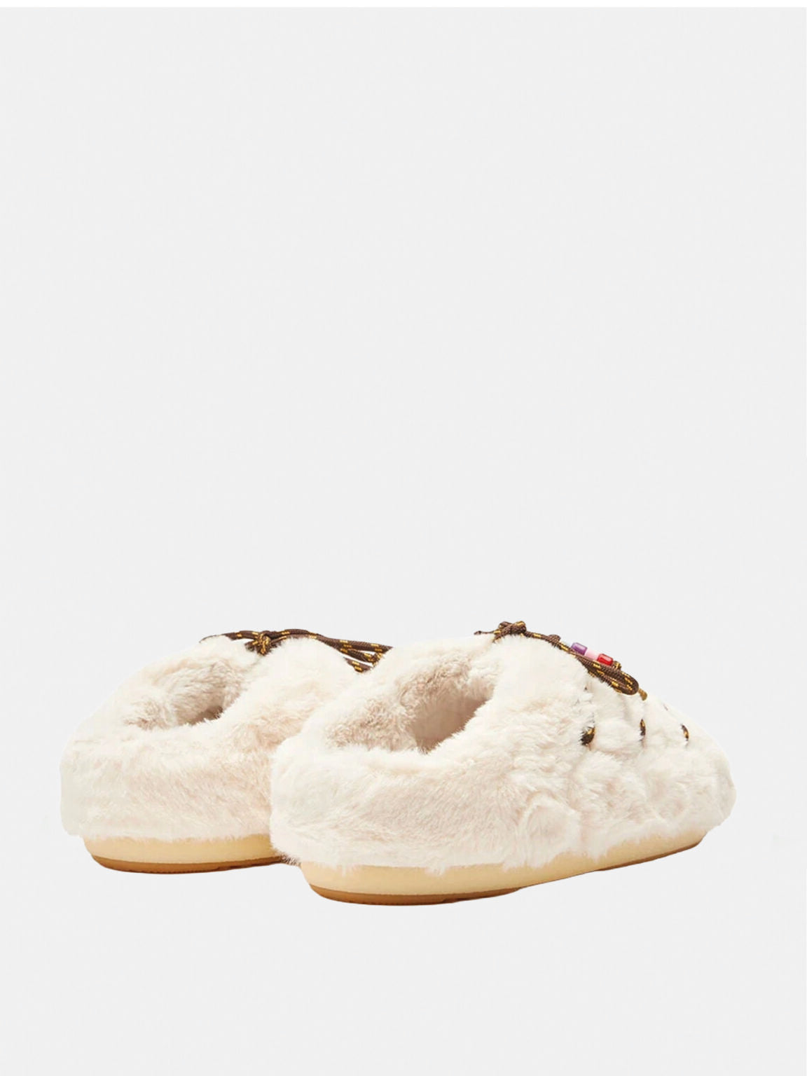 Mule Cream Faux Fur Beads