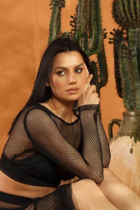 BLACK FISHNET KISA ÜST